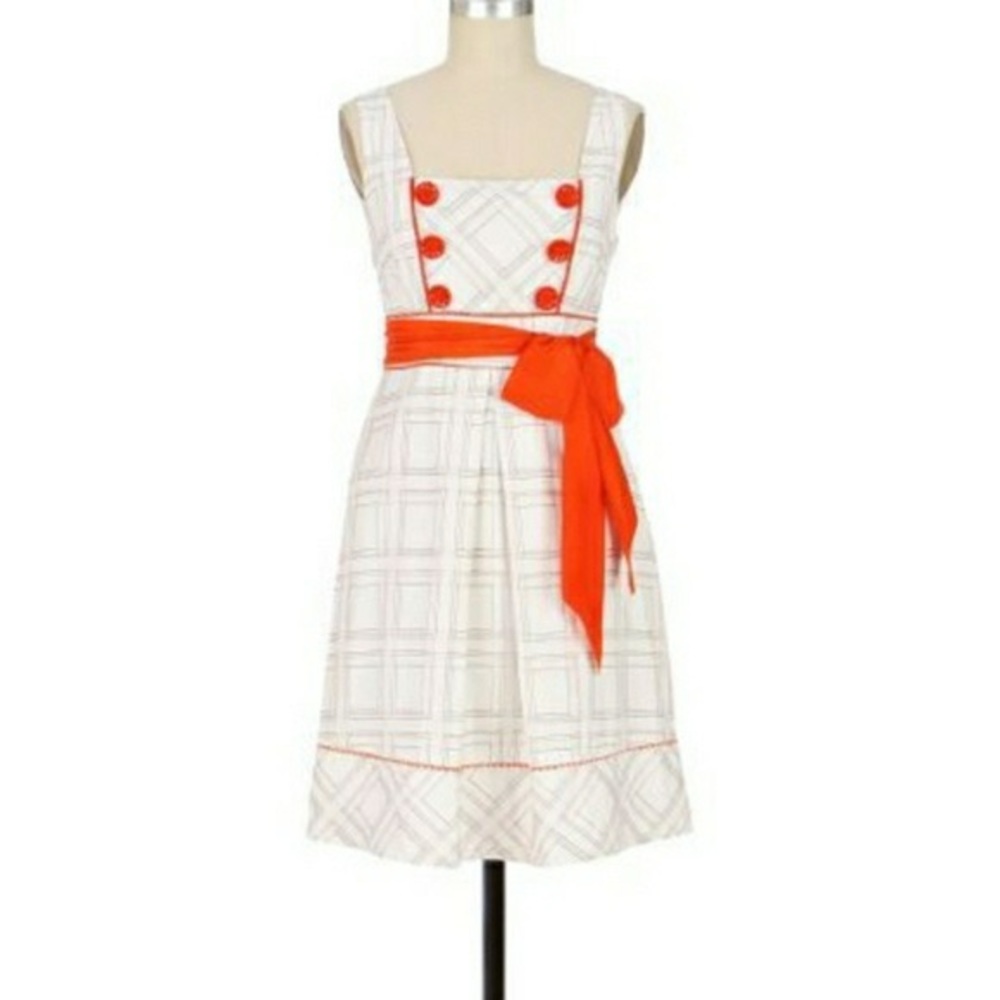 Floreat Anthropologie Orange Sun Dress Size 4 - Picture 2 of 8